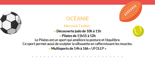 Découverte judo, Pilates, Multisports